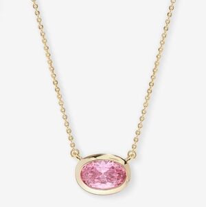 Melinda Maria She's A Boss Pink Diamondette Pendant Necklace NEW Gold - FIRM ✨️